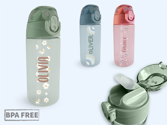 Water bottle with Name and Design