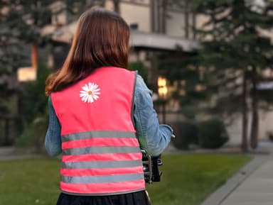 Fluorescent safety vest child with name - Theme