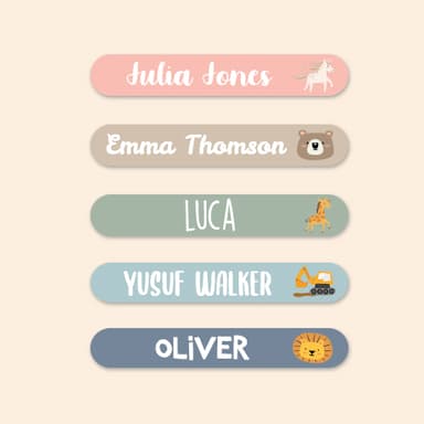 Themed Small Name Stickers (for Equipment)