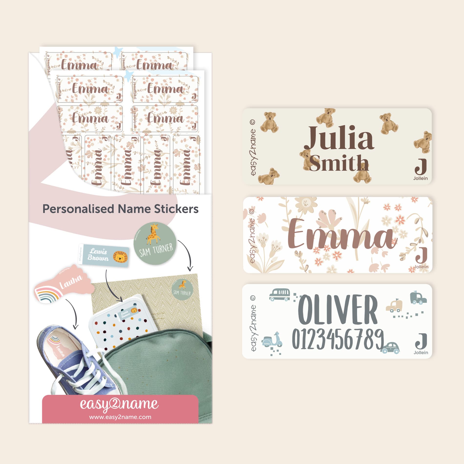 Small Name Stickers - Jollein