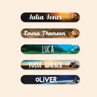 Mini Name Stickers - Real World