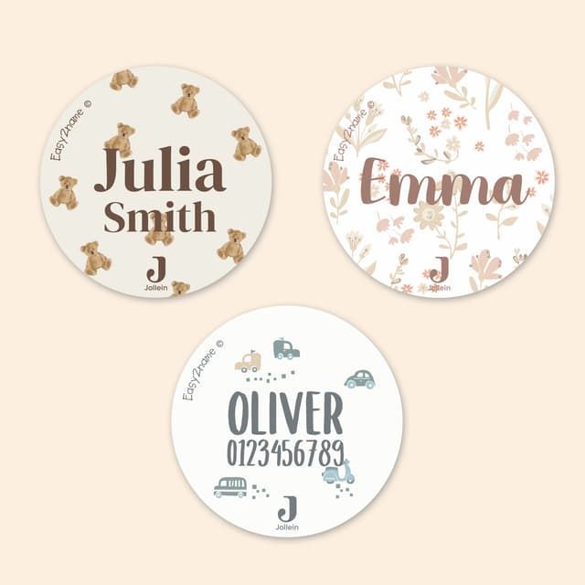 Round Name Stickers - Jollein