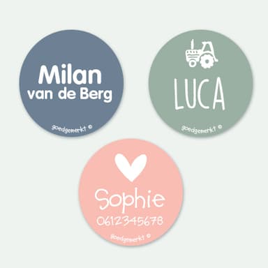 Round Namestickers