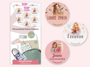 Round Name Labels - Topmodel