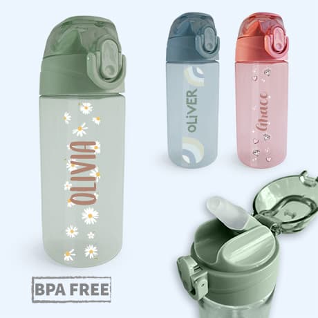 Water bottle with Name and Design