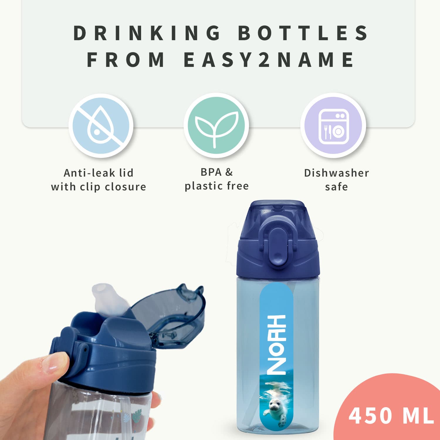 Drinking Bottle With Name - Real World