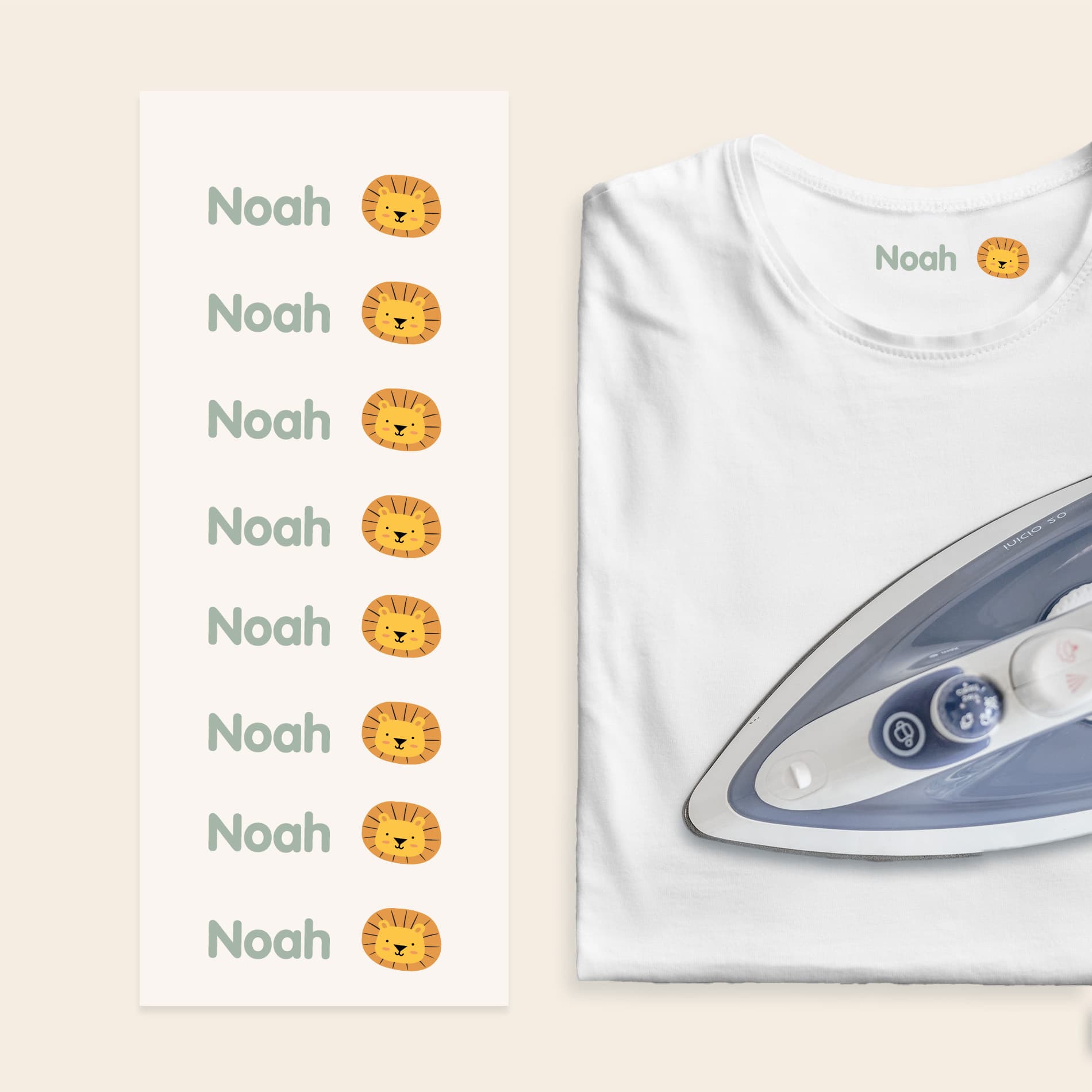 Iron-on labels – Transfer