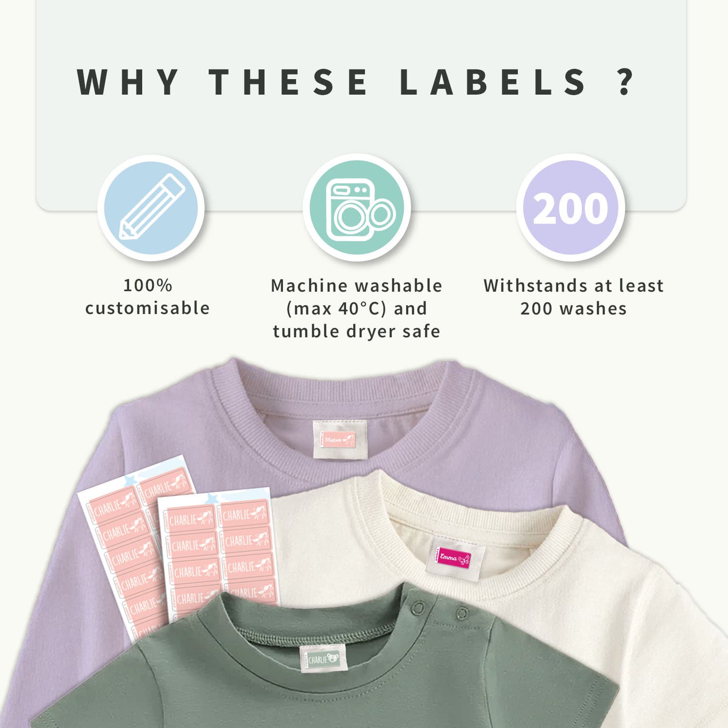 Clothing Stickers - One Colour