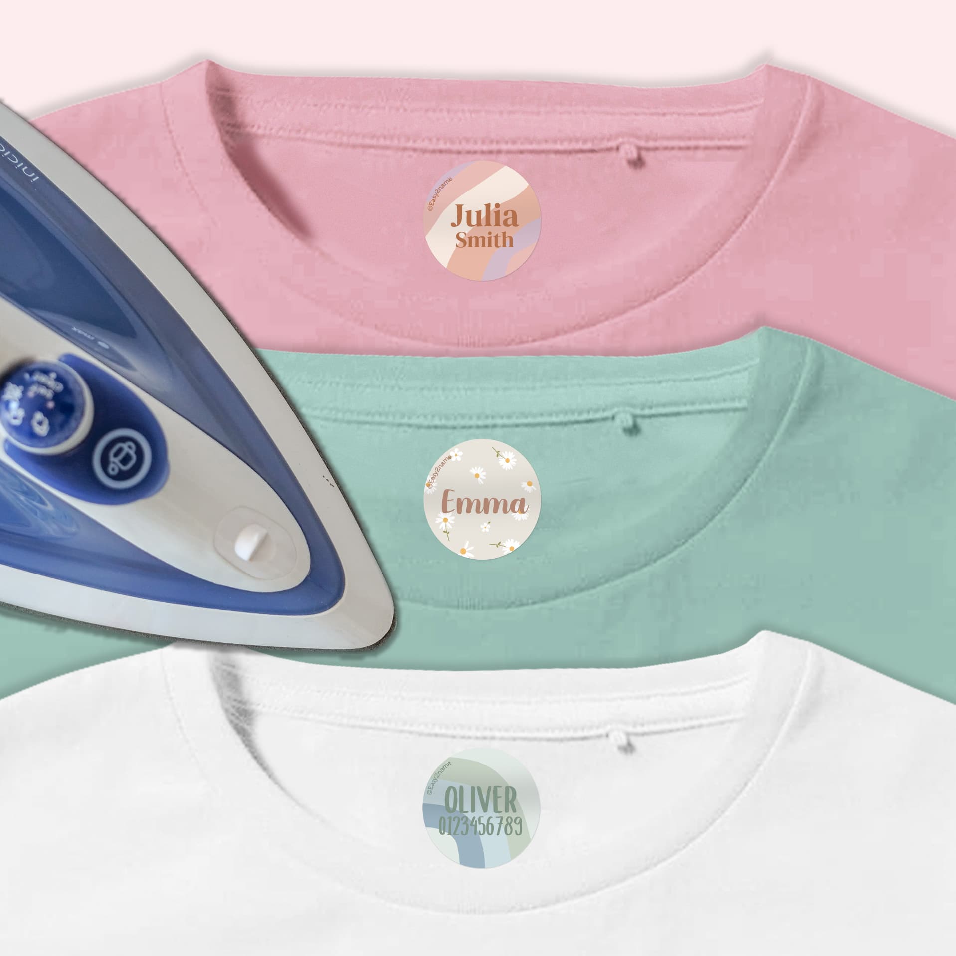 Round Iron-on Labels - Design
