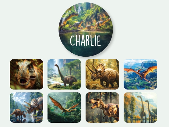 Round Name Stickers - Real World