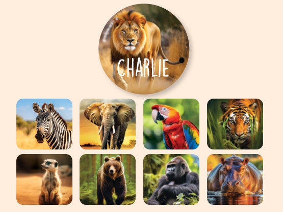 Round Name Stickers - Real World