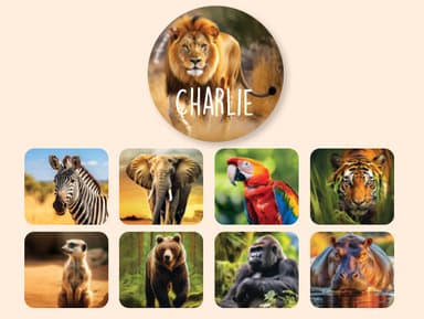 Round Name Stickers - Real World