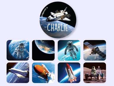 Round Name Stickers - Real World