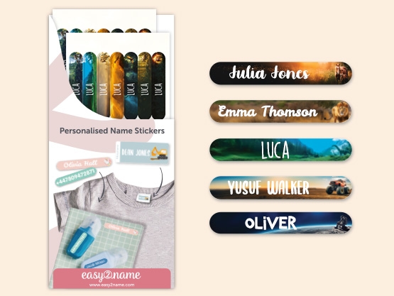 Mini Name Stickers - Real World