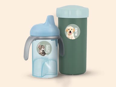 Round Name Stickers - Real World