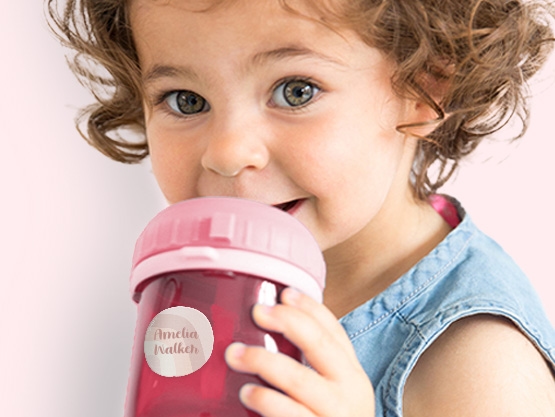 Round Name Stickers - Design