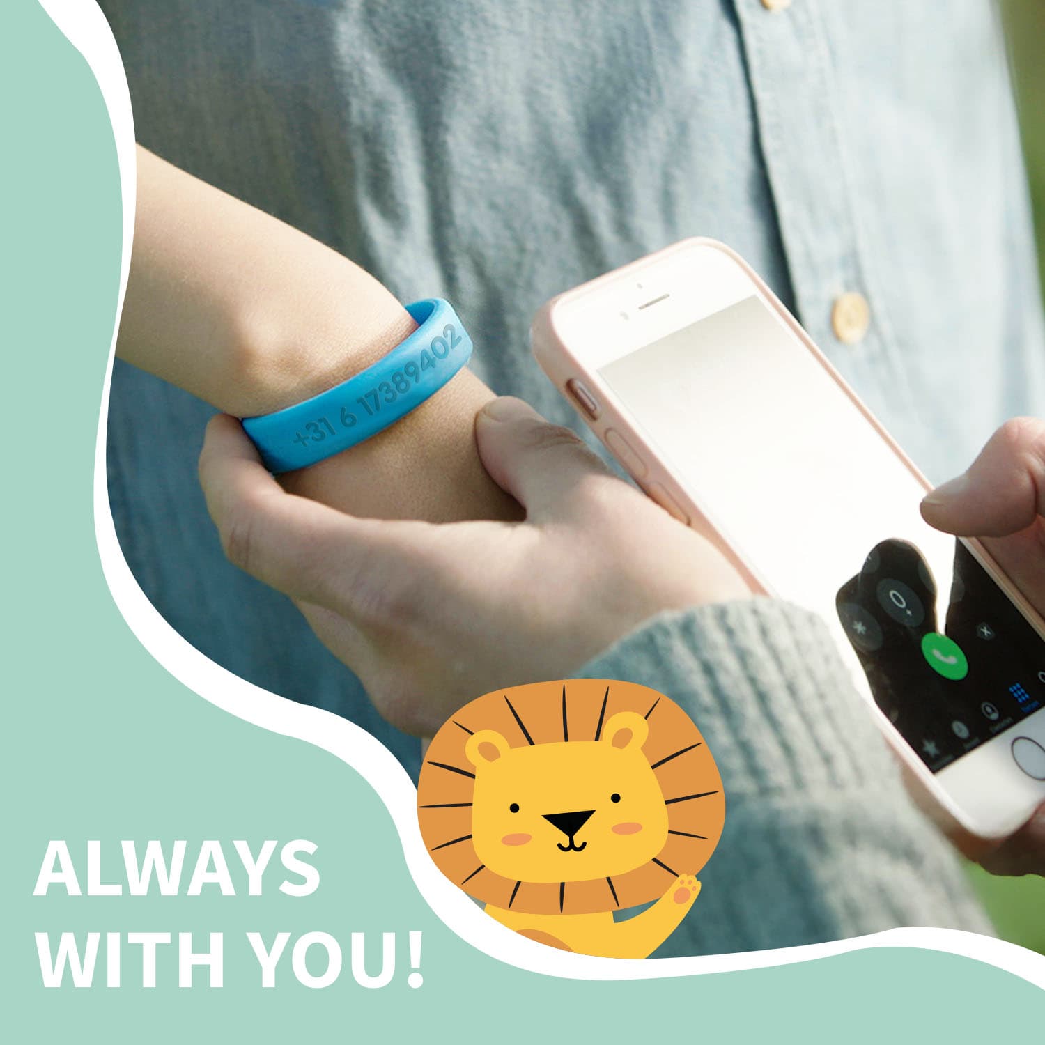 Duo Pack SOS Personalised Wristbands