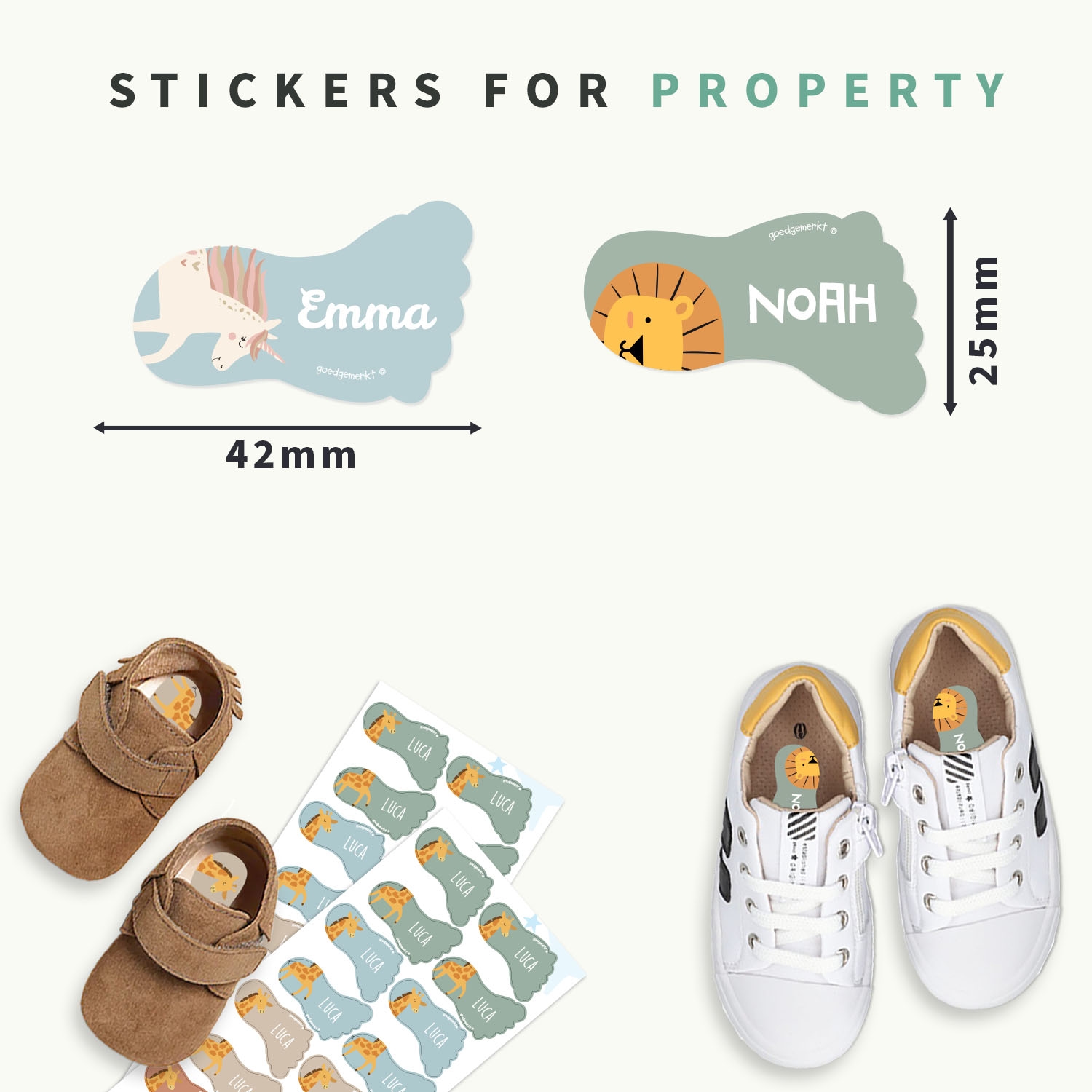 Themed Shoe Labels