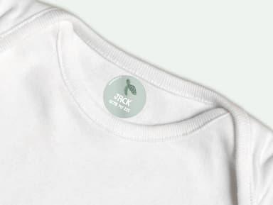 Round Iron-on Labels - Theme